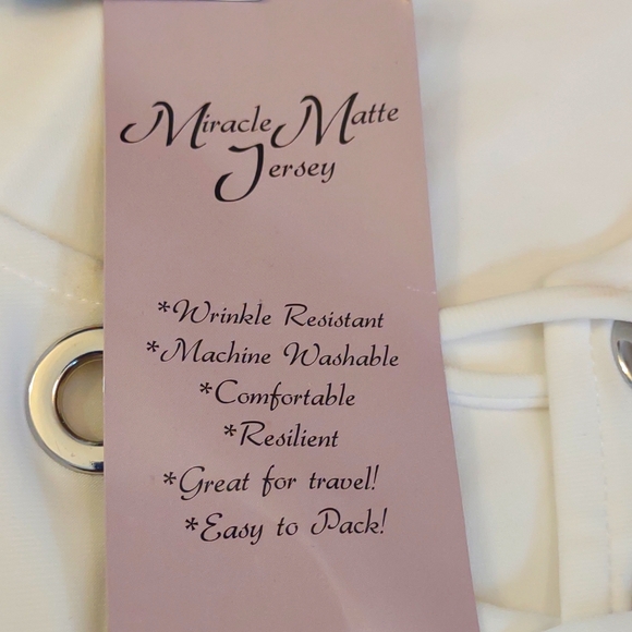 NWOT White Short Sleeve Dress SZ L By Nina Leonard - Picture 6 of 10